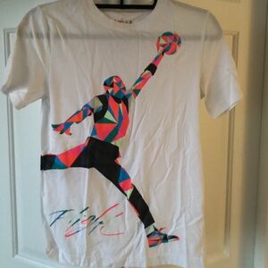 Nike Air Jordan tee-shirt white with graphic size youth large